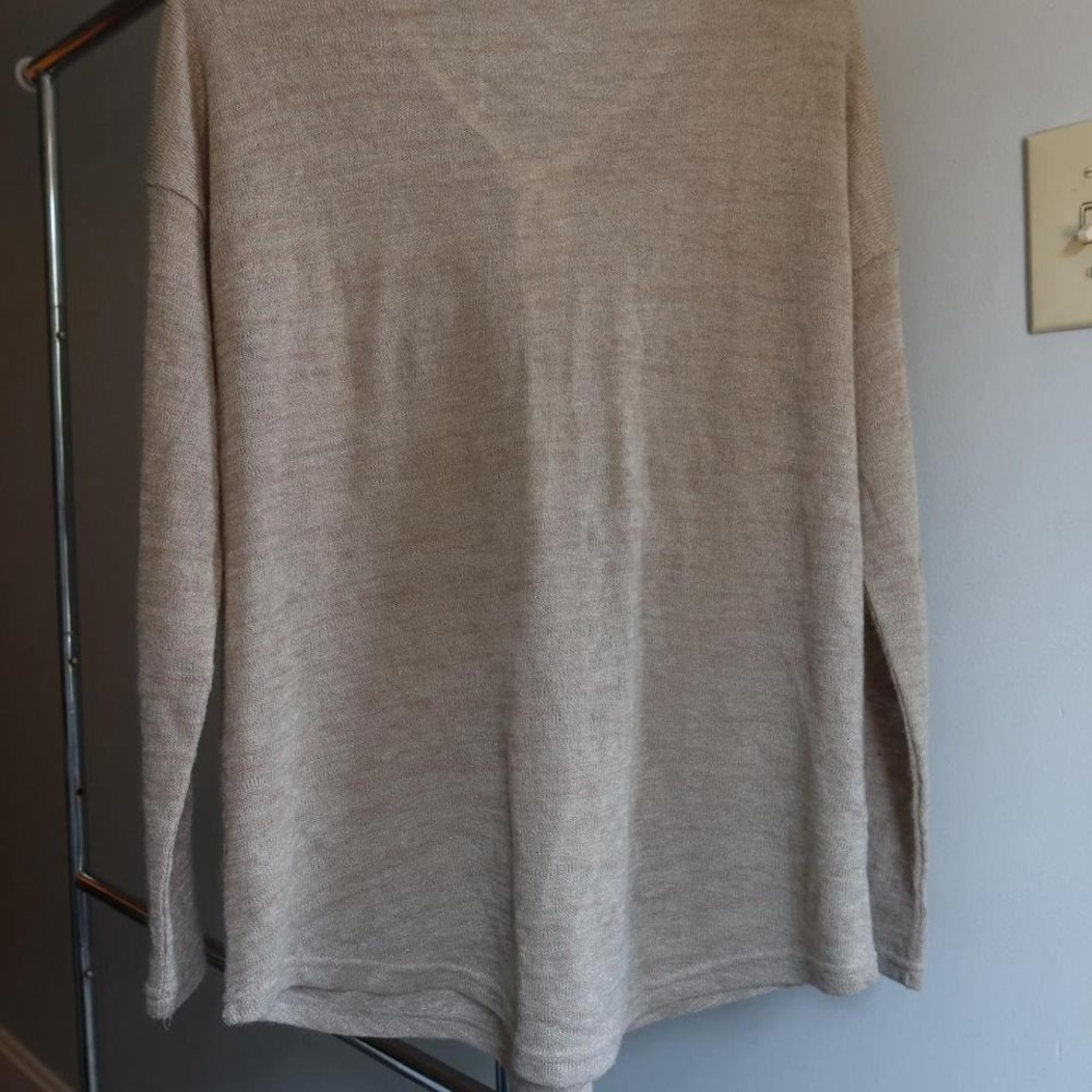 Cream Long Sleeve Fall Winter Zip Up Medium‎ Womens - Picture 2 of 6